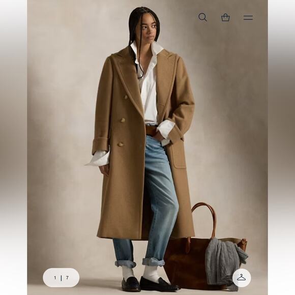 Polo Ralph Lauren Camel-Hair Long Polo Coat - Camel - 6 - New with tags - Picture 1 of 13